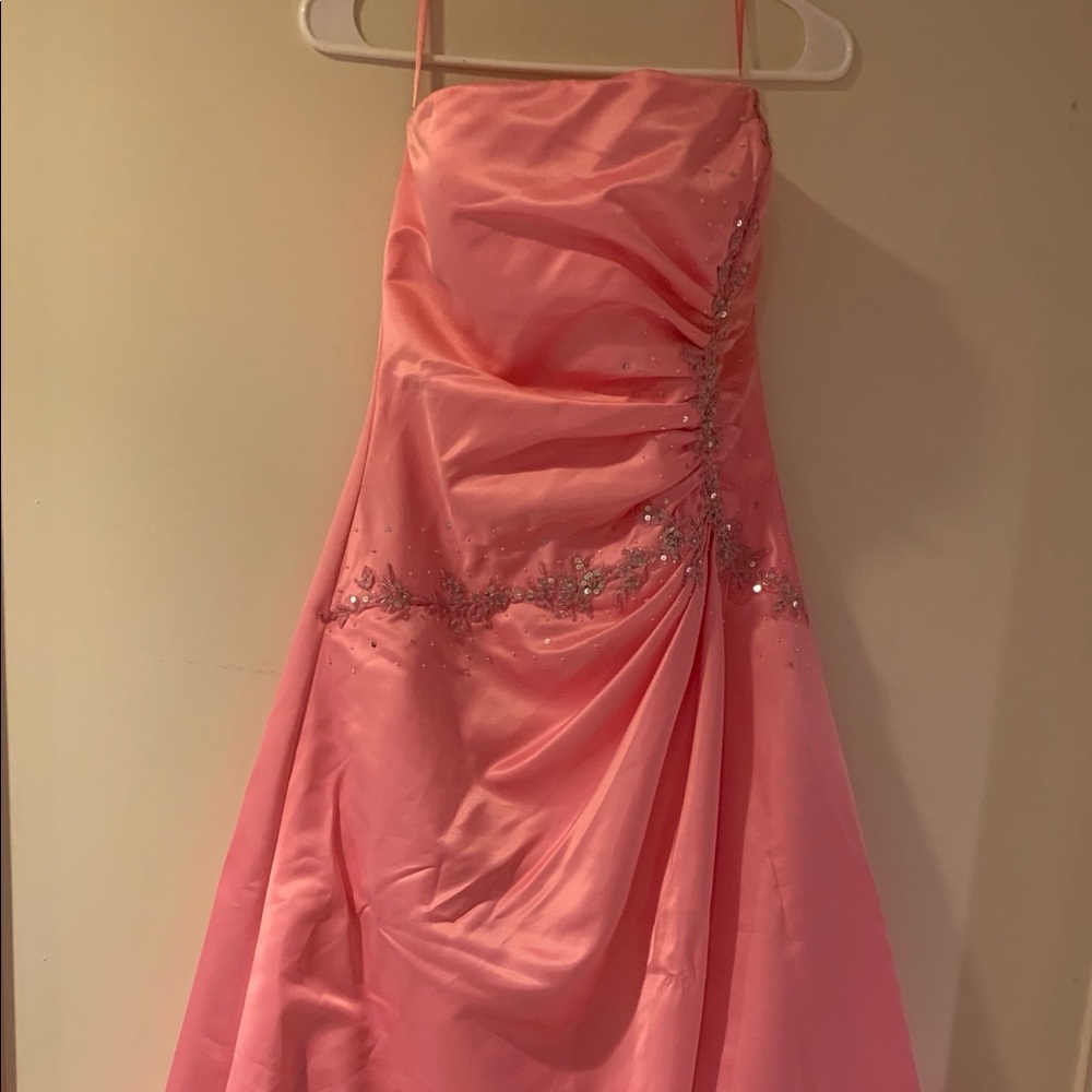 Pink Strapless Ballgown